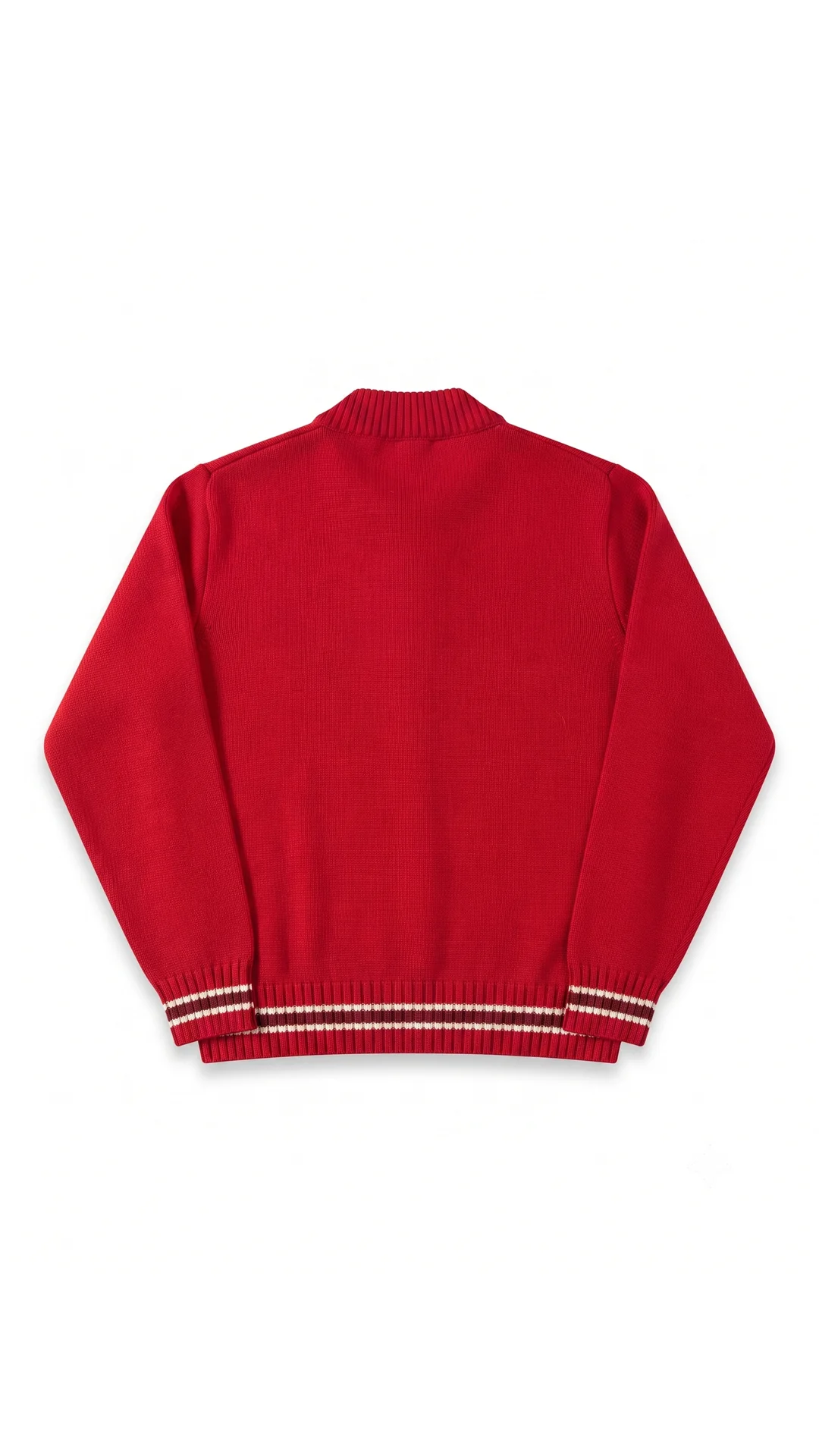 SUPREME SCRIPT STRIPE HALF ZIP RED