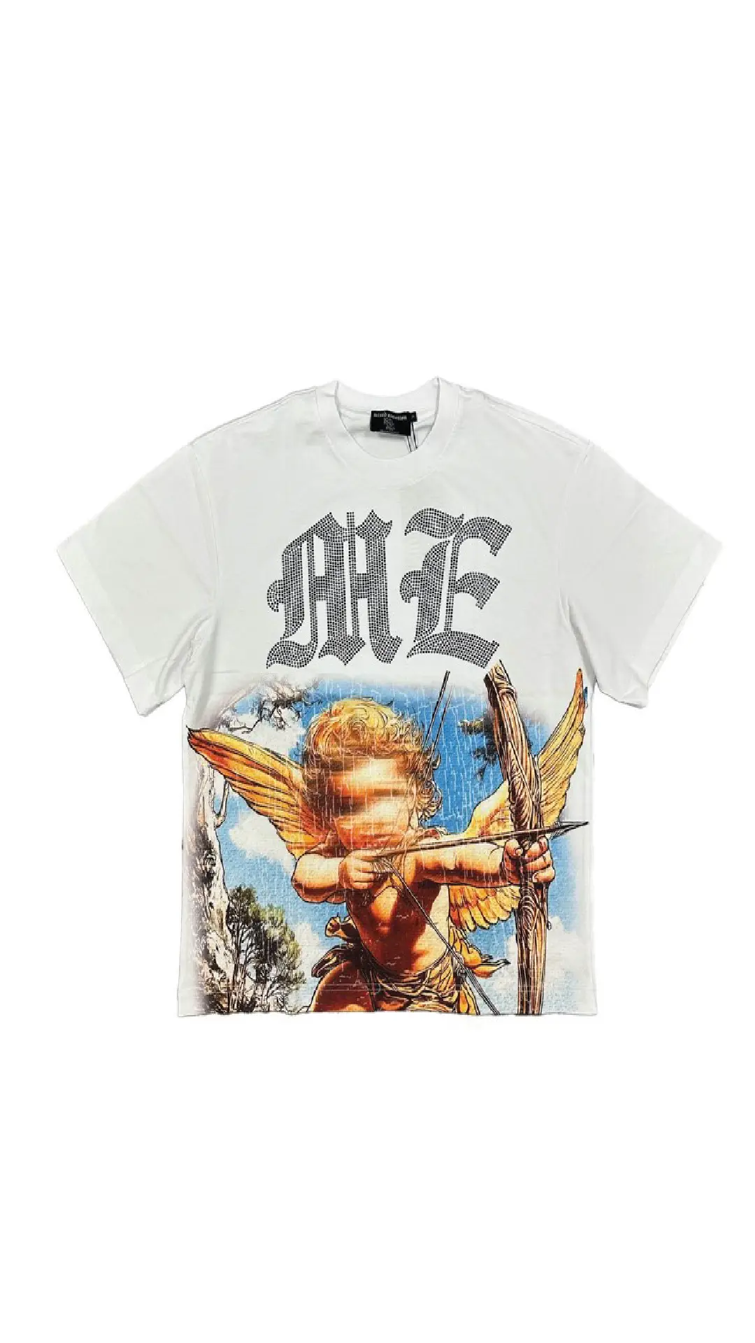 MIXED EMOTION Angel Rhinestone Tee